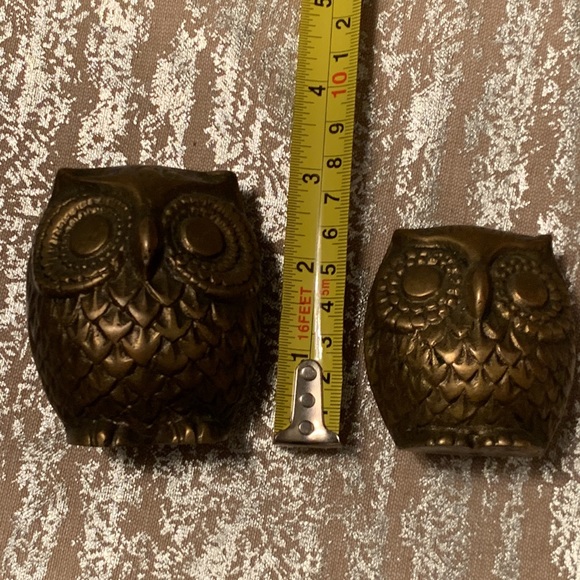 Vintage set of MCM brass owls - Picture 4 of 7